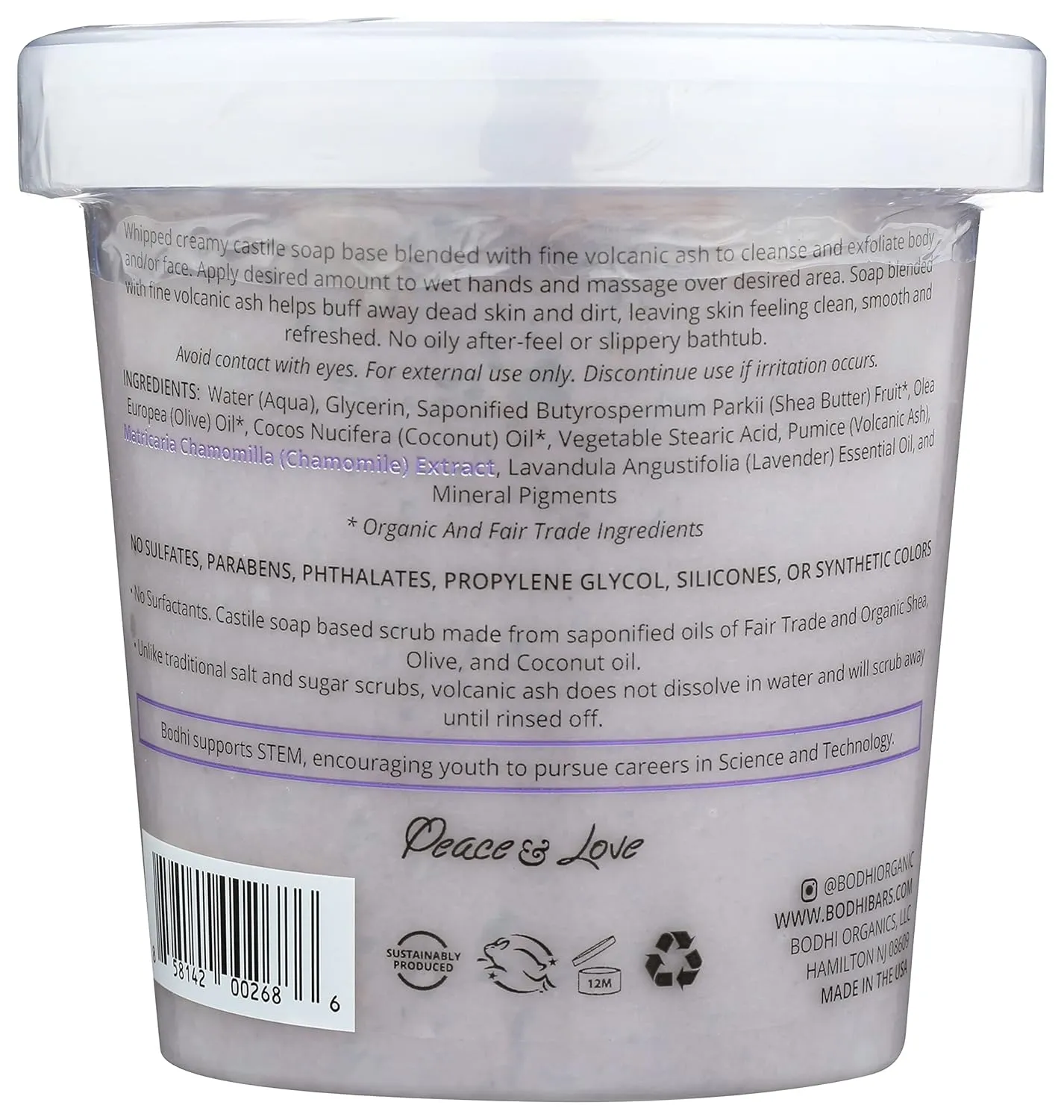 BODHI HANDMADE SOAP Lava Lavender Whipped Soap, 14 OZ