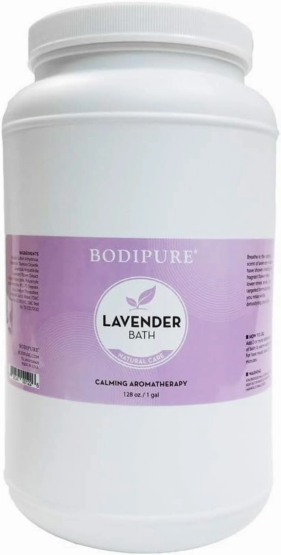 BODIPURE Lavender Body Bath - Spa Quality, Calming Aromatherapy for Mind and Body - Skin Detoxifying and Soothing - Great for Professional Use, 1 Gallon