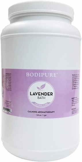 BODIPURE Lavender Body Bath - Spa Quality, Calming Aromatherapy for Mind and Body - Skin Detoxifying and Soothing - Great for Professional Use, 1 Gallon
