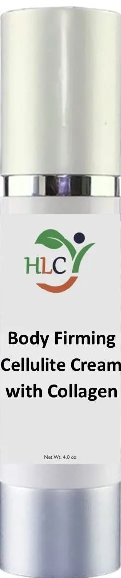 Body Firming & Cellulite Cream with Collagen (4 oz) - Visibly reduce the appearance of cellulite, dimpled, puckering skin and tighten loose areas by Healthy Life Creations