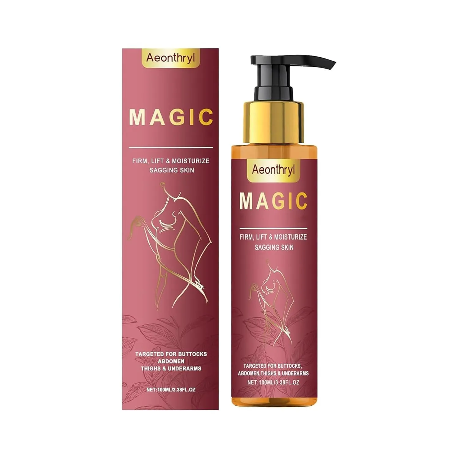 Body Firming Oil, 4.06 FL OZ, Natural Botanicals Firming O il for Women, Fast-Absorbing with Cactus Extract & Camellia Oil, Vitamin E, Targets Abdomen/Thighs
