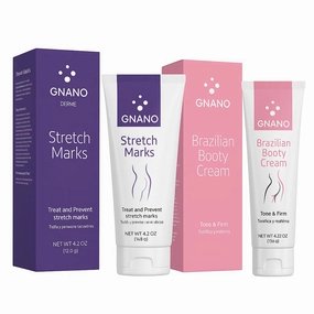 Body Care Duo – Brazilian Bumbum Firming Cream & Advanced Stretch Mark Therapy | Skin Tightening & Hydration Set for Glutes, Thighs & Belly | Natural Ingredients