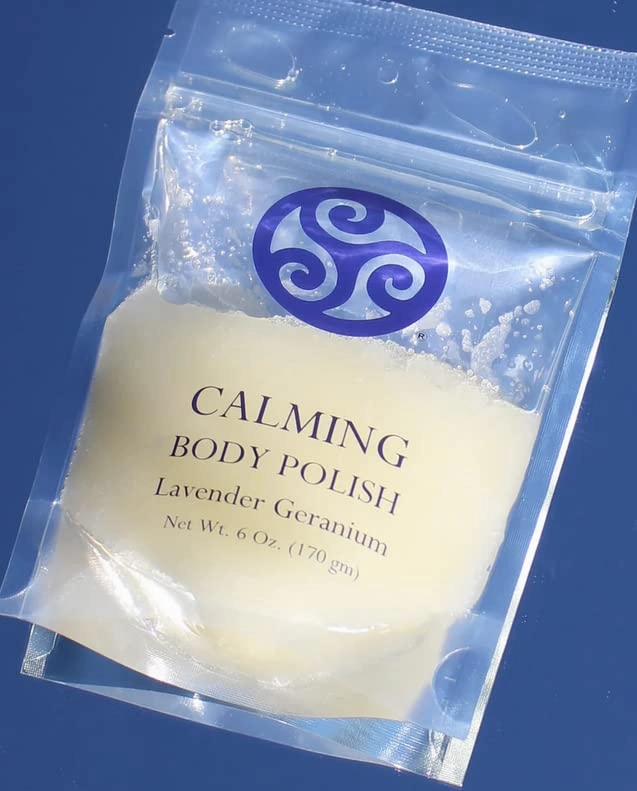 Body Polish - Lavender Geranium Natural Salt Scrub - 6 Ounce