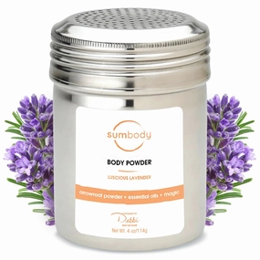 Body Powder for Women, Men, & Babies Lavender - (4oz) Talc & Cornstarch Free Arrowroot Powder Organic for Skin, Sweat Absorbing Powder Body Deodorant, Dusting Powder, Baby Powder Travel Size