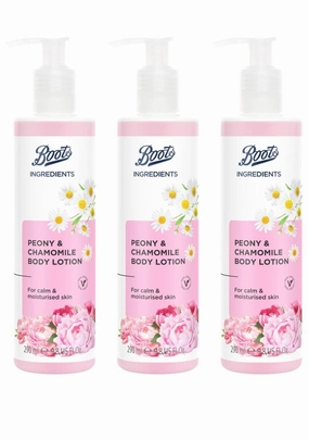 Boots Ingredients Peony and Chamomile Body Lotion 9.80 Fl Oz. (3)