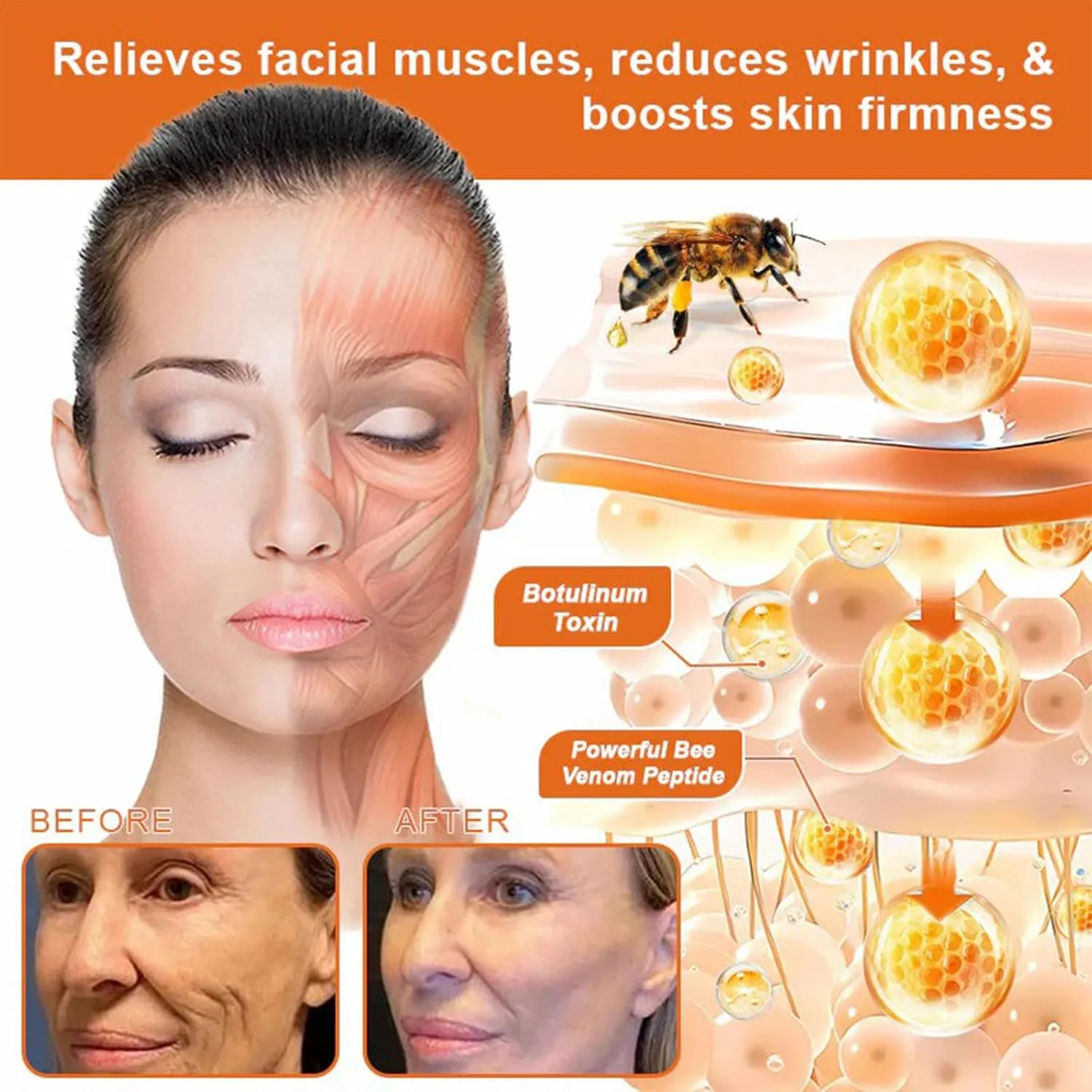 Botox Bee Venom Firming Serum Stick, Advanced Firming & Wrinkle-Reducing Cream, Bee Venom Wrinkle Remover Cream, Bee Venom Firming Serum Stick, Hydrates & Nourishes Skin (1PC)
