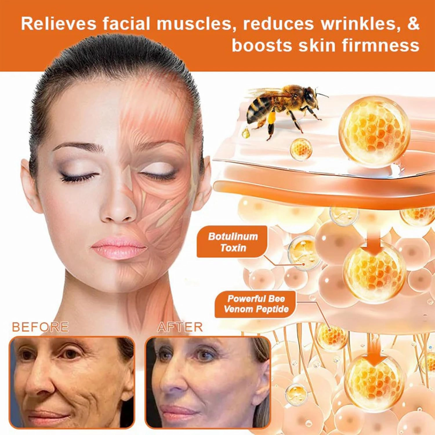 Botox Bee Venom Firming Serum Stick, Advanced Firming & Wrinkle-Reducing Cream, Bee Venom Wrinkle Remover Cream, Bee Venom Firming Serum Stick, Hydrates & Nourishes Skin (3PCS)