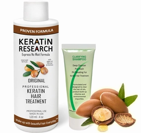 Brazilian Keratin Hair Treatment Complex Blowout LONG Lasting Keratin Treatment with Argan Oil Straightening Smoothing Professional Results Keratina Keratin Research (5oz, 150ml)