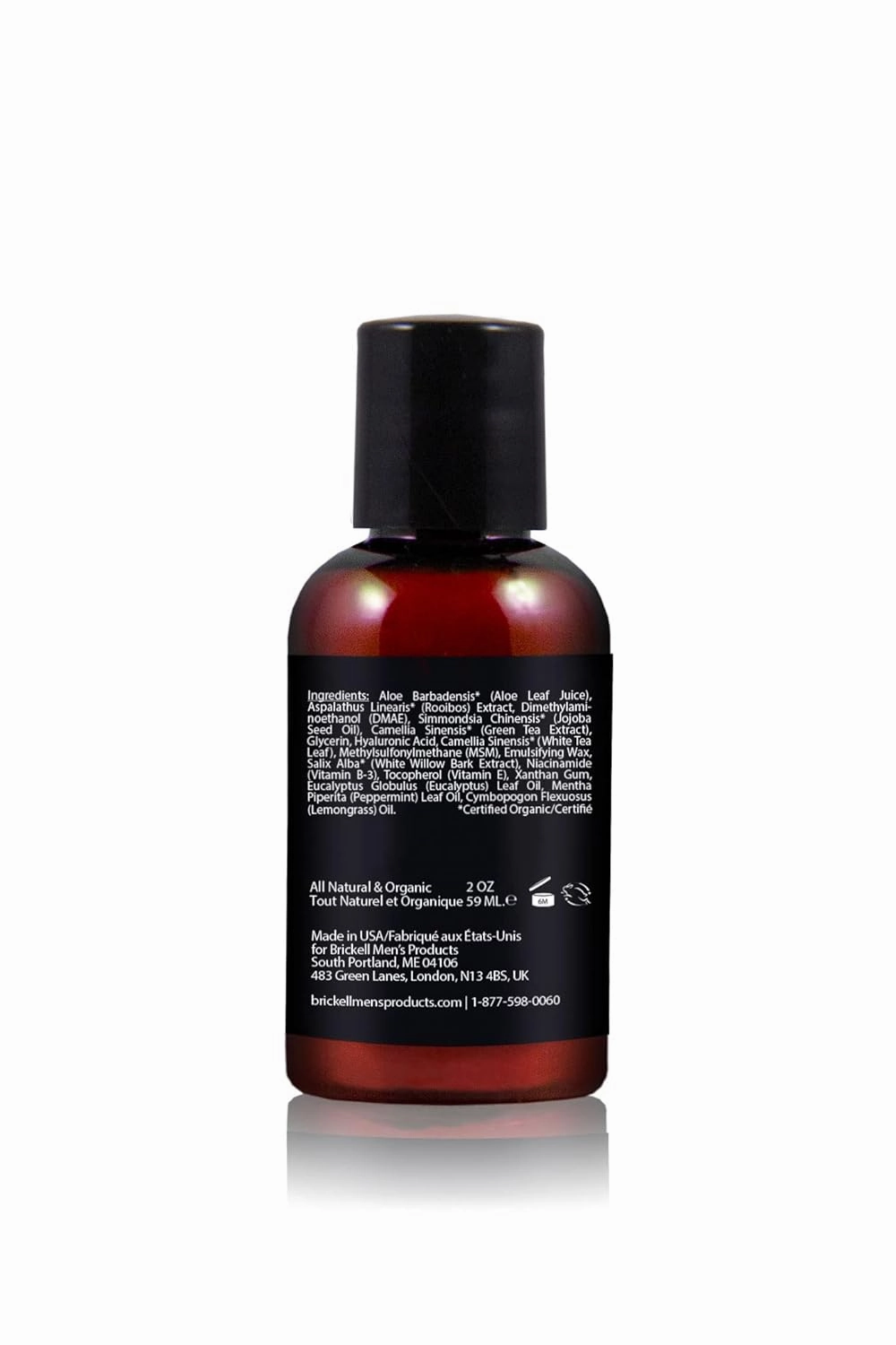 Brickell Men's Daily Essential Face Moisturizer for Men, Natural and Organic Fast-Absorbing Face Lotion with Hyaluronic Acid, Green Tea, and Jojoba, 2 Ounce, Scented