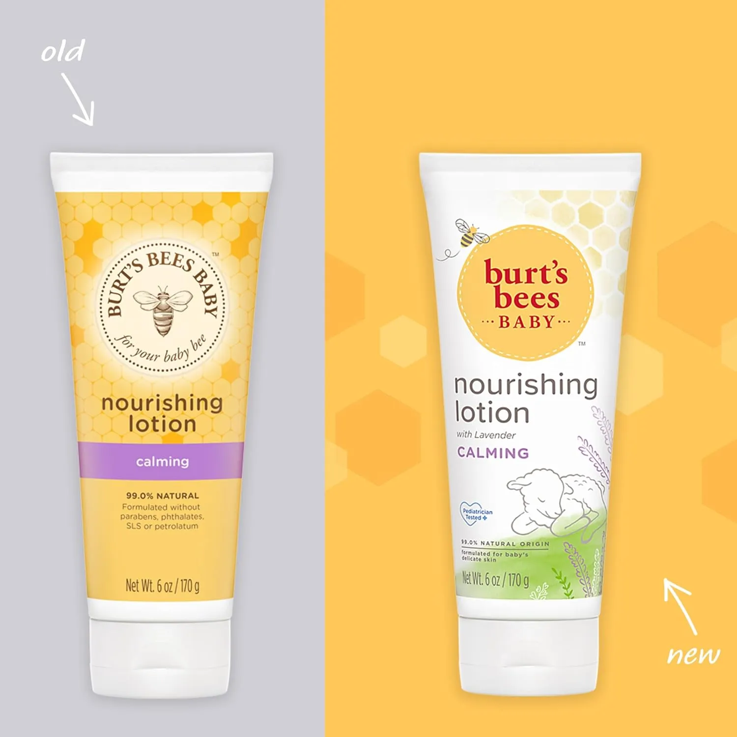 Burt's Bees Baby Lotion with Lavender, Calming and Nourishing Lotion, Pediatrician Tested, 99% Natural Origin, 6 Oz (Pack of 3)
