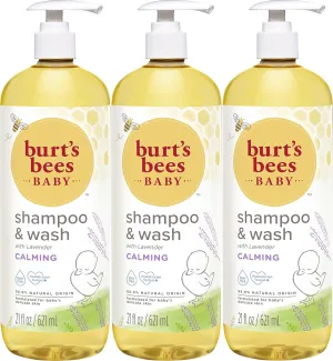 Burtâ€™s Bees Baby Shampoo & Wash, Calming, 21 Ounces (Pack of 3)
