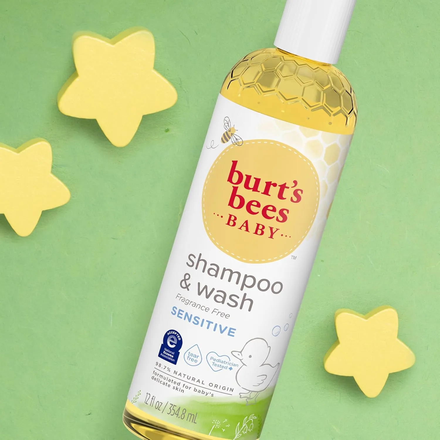 Burt's Bees Baby Shampoo and Body Wash Bundle, 2 Original and 1 Calming with Lavender Tear Free Baby Soap, 12 Fl Oz , 3 Count