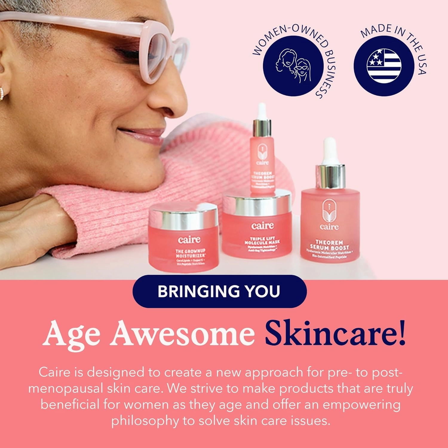 Caire Beauty Anti Aging Hyaluronic Acid Gel Cream Face Lift Molecule Mask, Skin Lift Gel Moisturizer For Face, Neck and Chest - 40 ml