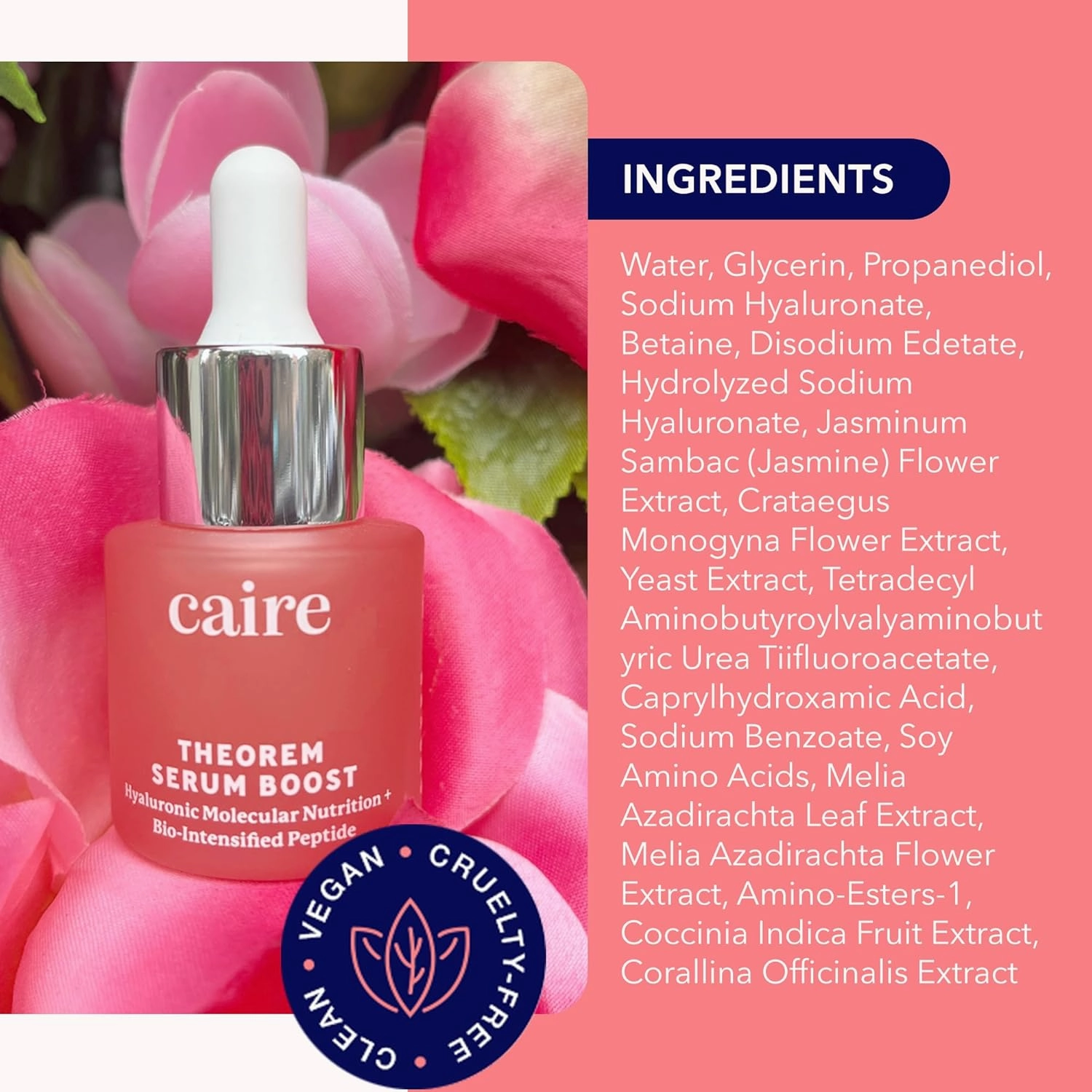 Caire ‘Own Your Age’ Bioavailable Hyaluronic Acid Collagen Peptide Serum for Face, Eyes   Neck | 15ml
