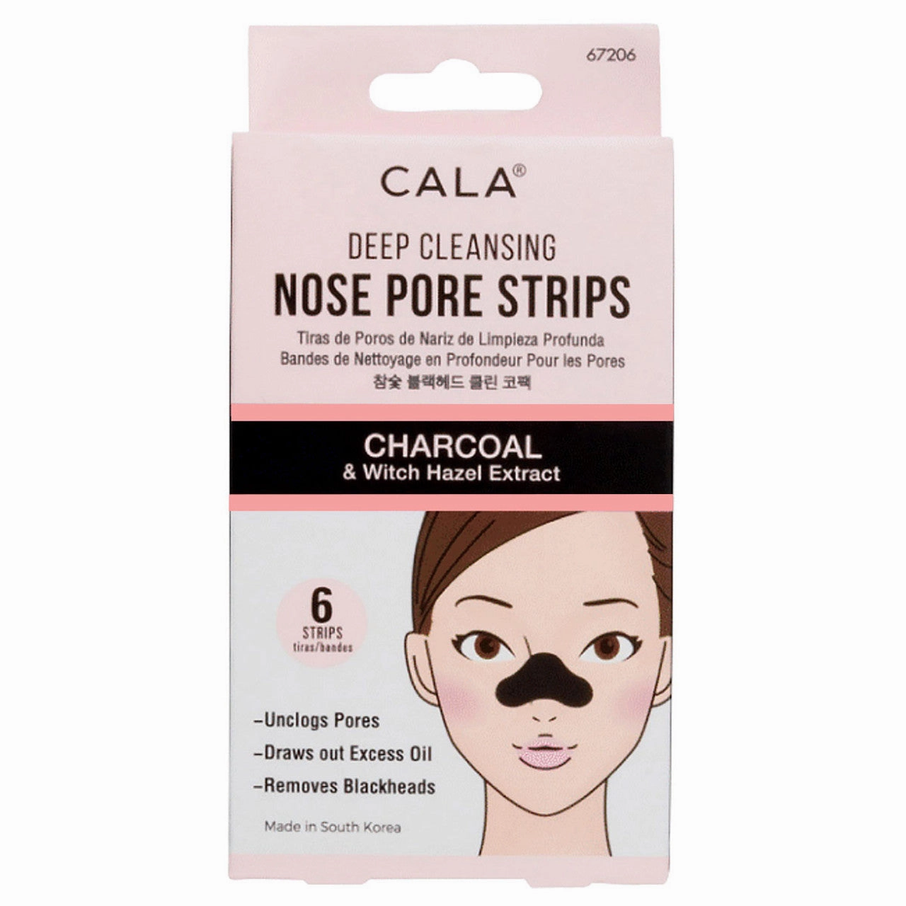 Cala Charcoal Nose Pore Strips (6 Strips)