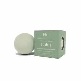 Calm Lavender & Spearmint Avocado Oil Natural Bath Bomb