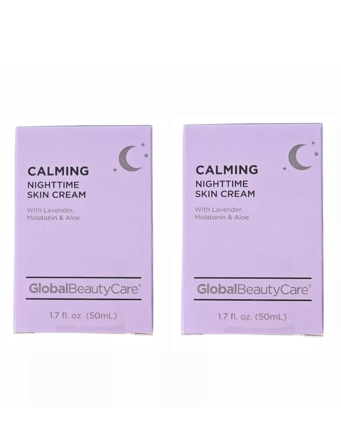 Calming Nighttime Skin Cream, 1.7 fl oz, Lavender, Melatonin, Aloe, 2 Pack