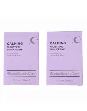 Calming Nighttime Skin Cream, 1.7 fl oz, Lavender, Melatonin, Aloe, 2 Pack