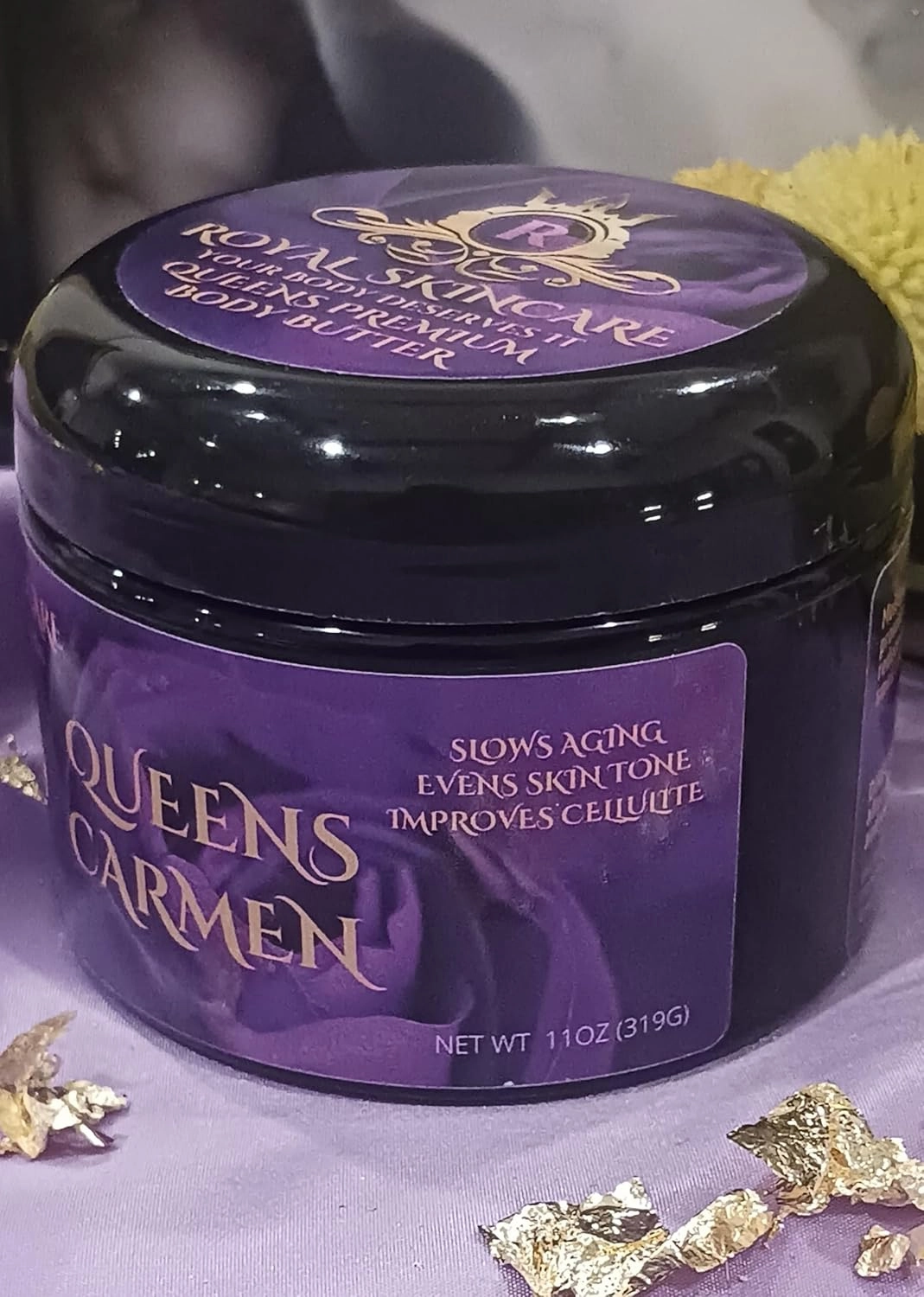 Carmen, Royal Skincare, Queens Premium Body Butter for Women, Hydrating Firming Skincare for Dry Skin, Cellulite, Stretch Marks, or Uneven Tone, Restores Soft Supple Firmness, 8 oz (12oz)