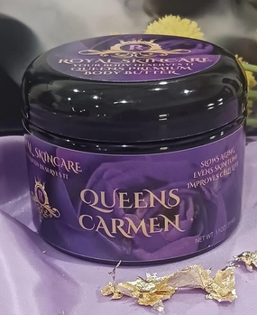 Carmen, Royal Skincare, Queens Premium Body Butter for Women, Hydrating Firming Skincare for Dry Skin, Cellulite, Stretch Marks, or Uneven Tone, Restores Soft Supple Firmness, 8 oz (12oz)