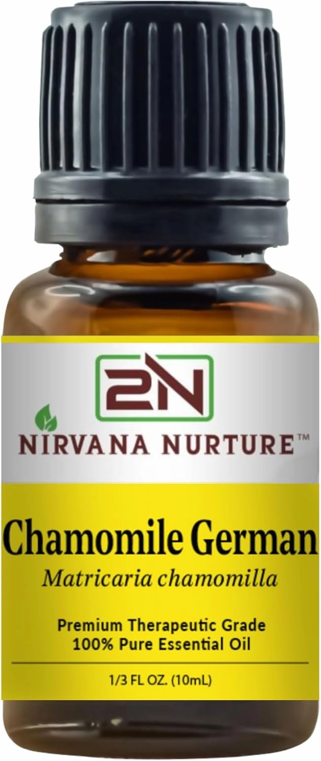 Chamomile German Essential Oil 100% Pure Premium Therapeutic Grade, Undiluted - Aromatherapy Diffuser for Calm and Relaxation, Skin Care, Hair Care
