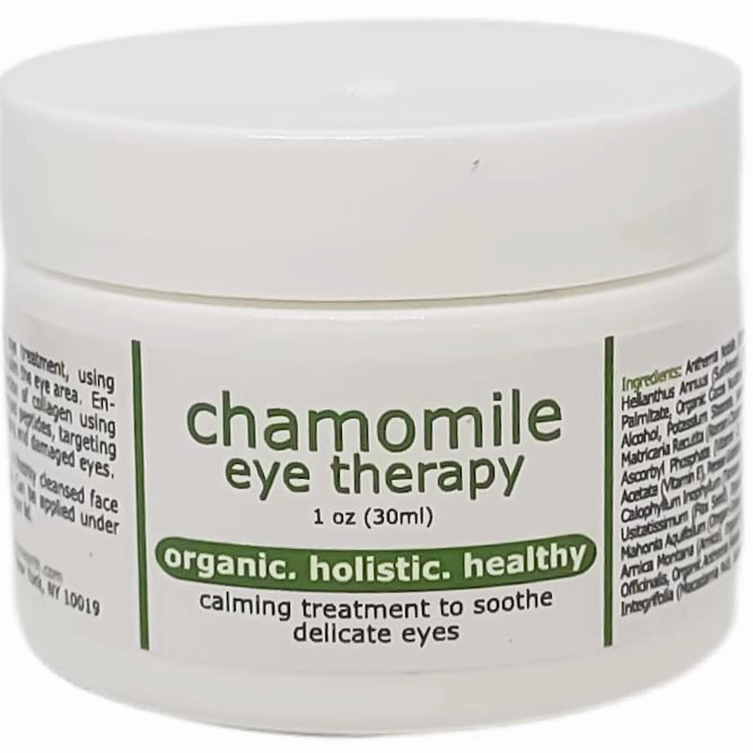 Chamomile Organic Eye Cream - Anti Wrinkle Treatment with Avocado and Vitamin C, 1 oz