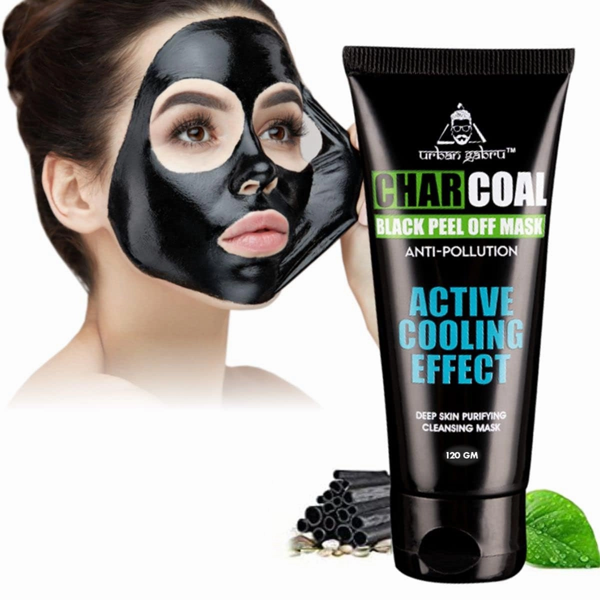 Charcoal Black Peel Off Mask for Men & Women | Removes Blackheads and Whiteheads | Active Cooling Effect | Deep Skin Purifying Cleansing (60 gm) (Buy 2 Quantity Get 1 Quantity Free)