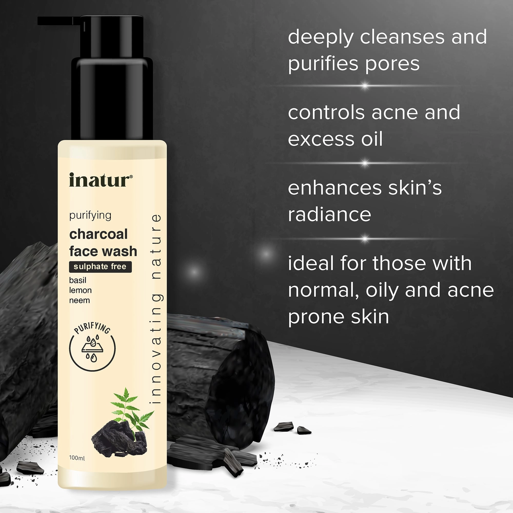 Charcoal Face Wash - 100ml