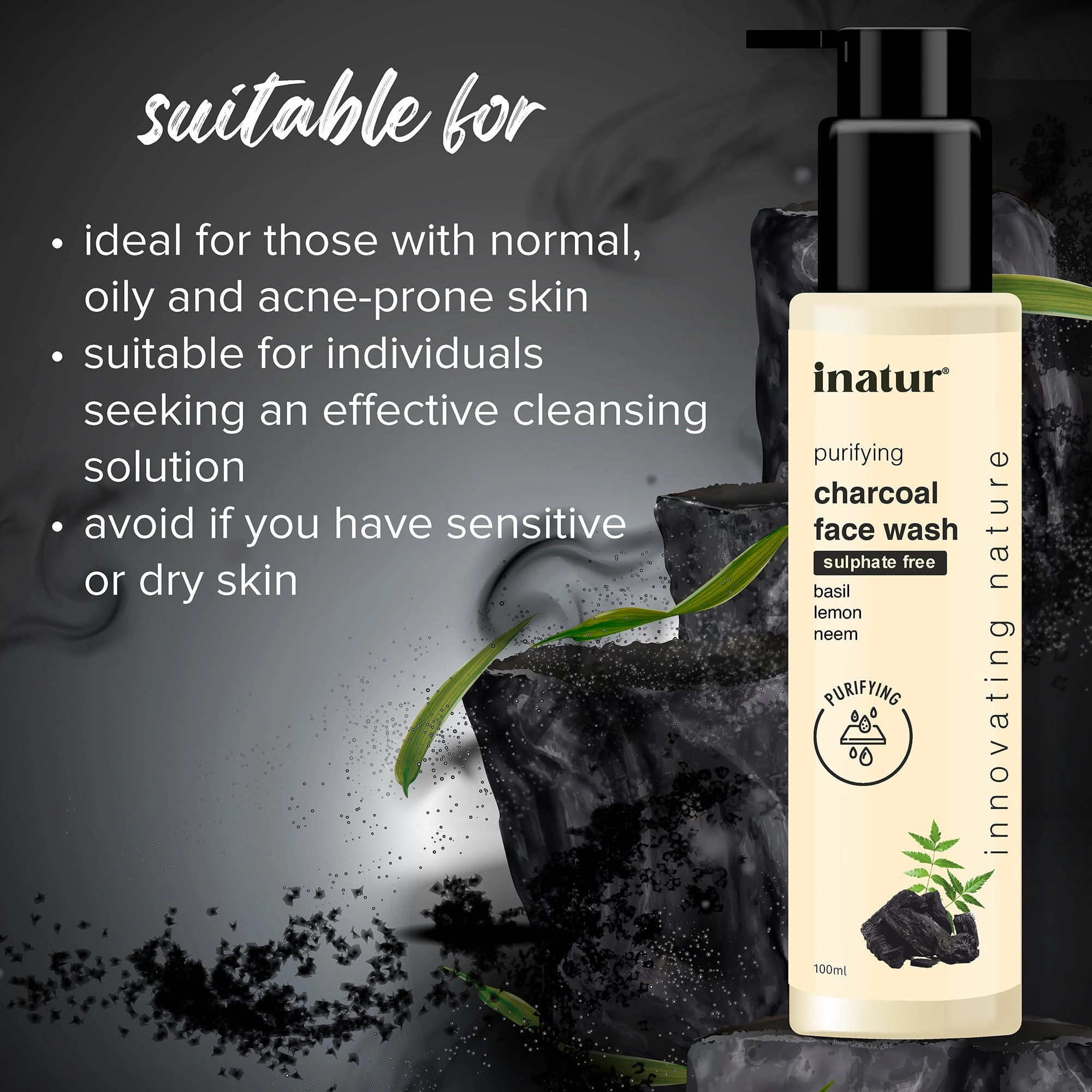Charcoal Face Wash - 100ml