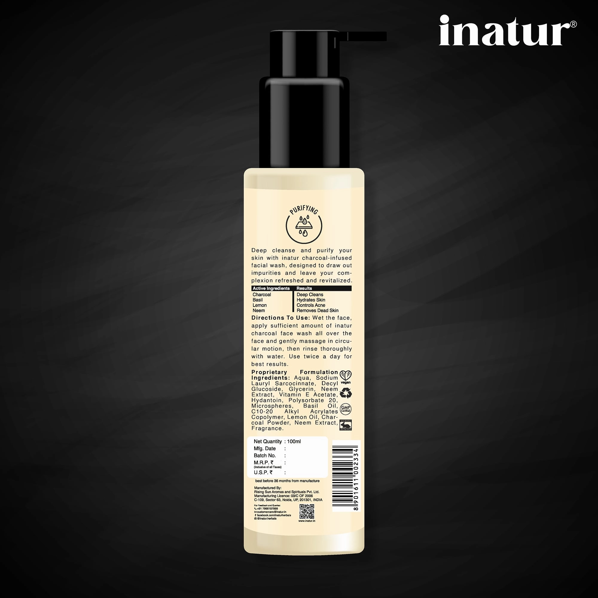 Charcoal Face Wash - 100ml