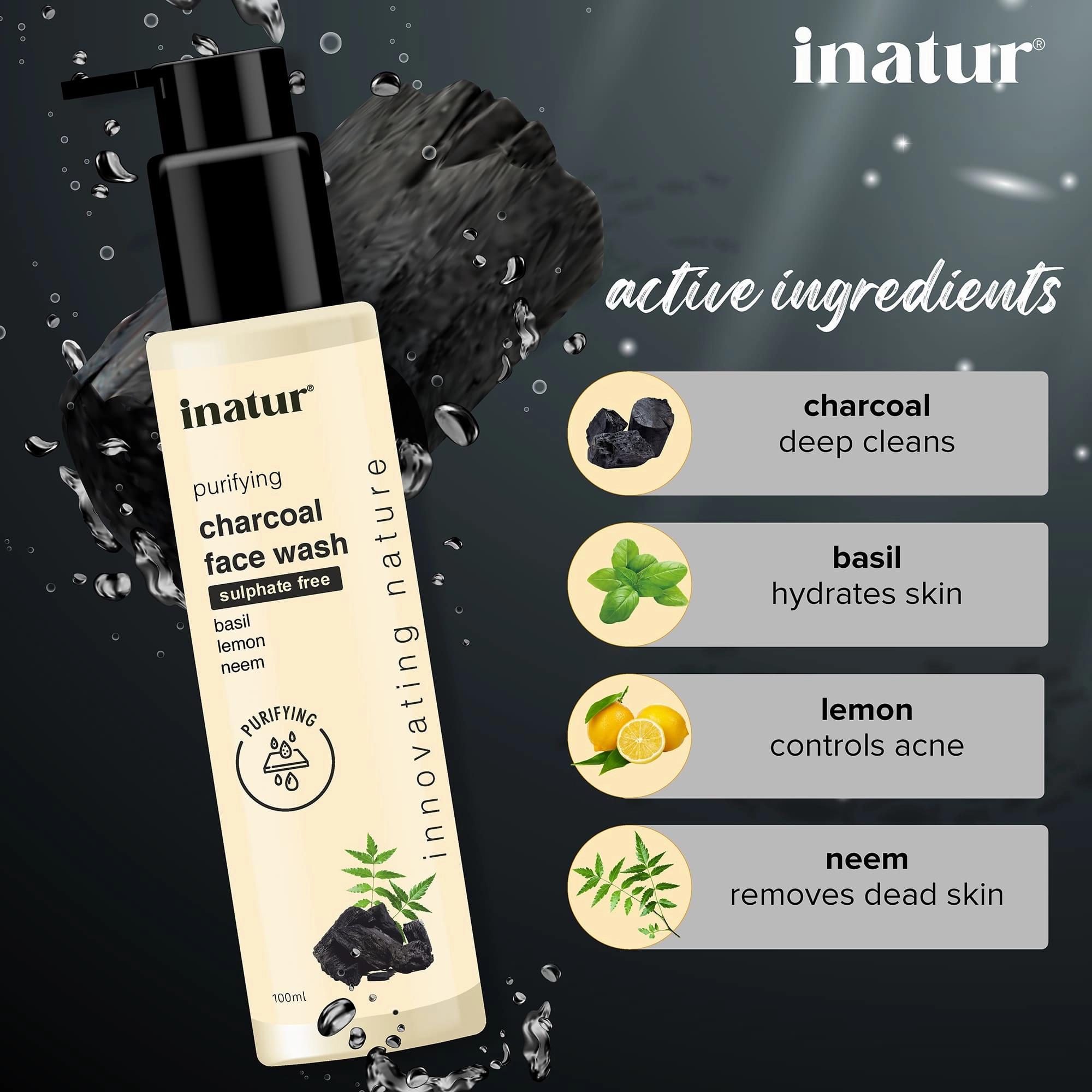Charcoal Face Wash - 100ml