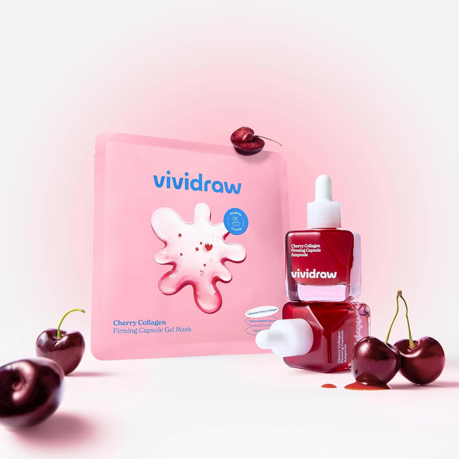 Cherry Collagen Firming Capsule Serum and Gel Mask
