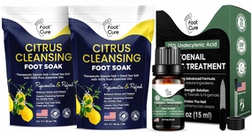 Citrus Detox Foot Soak With Epsom Salts - for Foot Callus, Immune Boost, Damaged Toenail, Athletes Foot, Pedicure & Toenail Repair Liquid