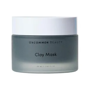 Clay Mask - Purifying and Hydrating Charcoal Powder Face Mask - All Skin Types, Vegan, Cruelty Free, Fragrance Free, 1.69 FL OZ