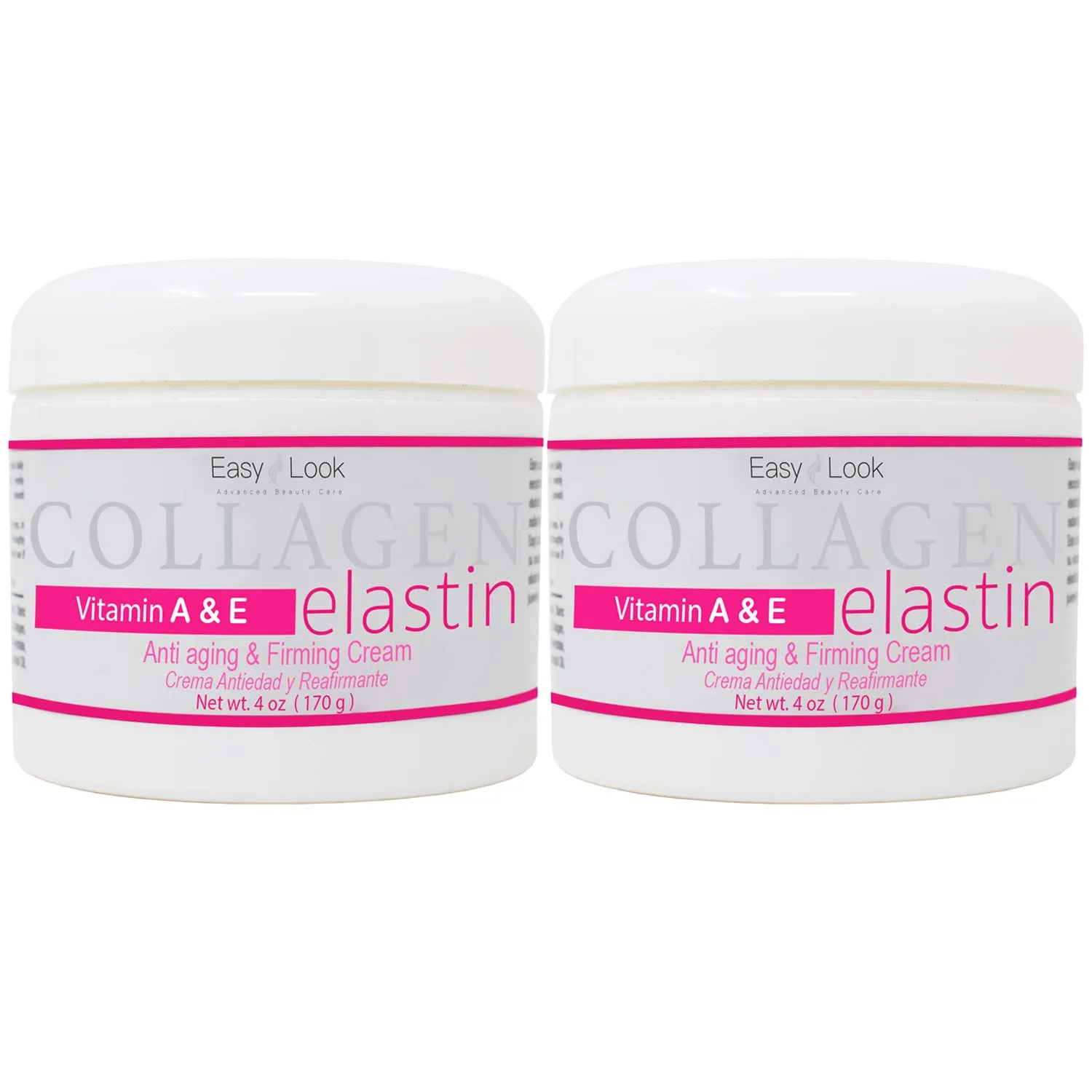 Collagen Elastin Cream Vitamins A & E Anti aging and Firming Cream 4oz 2 PACK