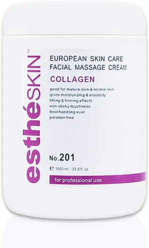 Collagen Facial Massage Cream for European Skin Care, 33.8 fl.oz. / 1000 ml