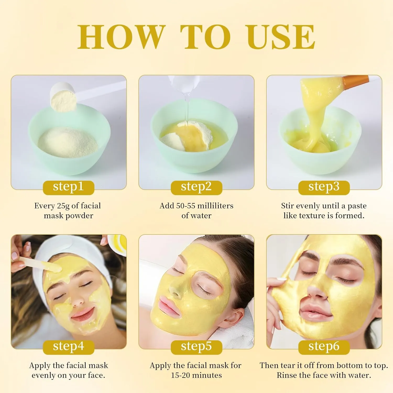 Collagen Jelly Masks for Facials Professional 5 Pack 17.6 Oz, Gel Powder Collagen Face Masks Skincare for Women Men, Firming, Lifting, Anti Aging Peel Off Mask, Christmas Gifts Sheets Mask
