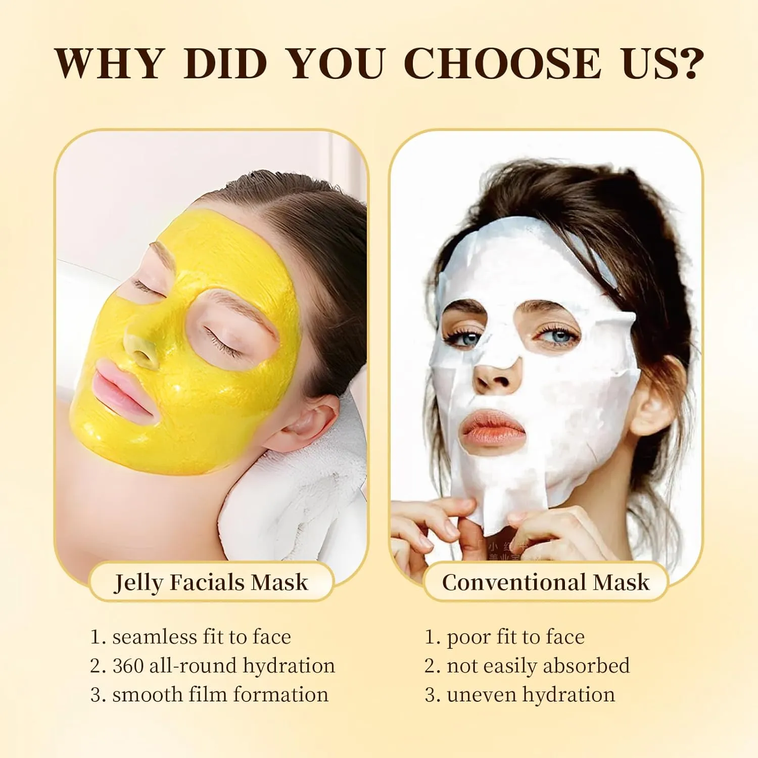Collagen Jelly Masks for Facials Professional 5 Pack 17.6 Oz, Gel Powder Collagen Face Masks Skincare for Women Men, Firming, Lifting, Anti Aging Peel Off Mask, Christmas Gifts Sheets Mask