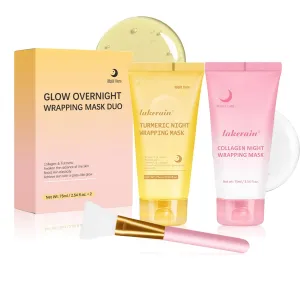 Collagen Overnight Wrapping Mask Peel Off Collagen Face Mask, Hydrates & Firming Korean Overnight Collagen Facial Hydrogel Masks For Glass Skin