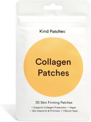 Collagen Patches - Skin Firming with Vitamin C, Amino Acids - Nature's Hyaluronic Acid for Hydration, Healthier Hair and Nails - 30 Count
