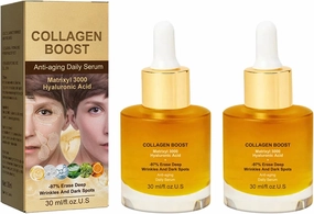 Collagen Anti-Wrinkle Essence, Deeply Moisturizes and Lightens Spots Essence, Smoothes Fine Lines and Wrinkles, Moisturizes, Tightens, Moisturizes and Repairs Skin Barrier (2pcs)