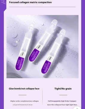 Collagen Essence Ampoules, 15 Pcs x 1.2ml, Firming and Moisturizing Serum,Travel Kit