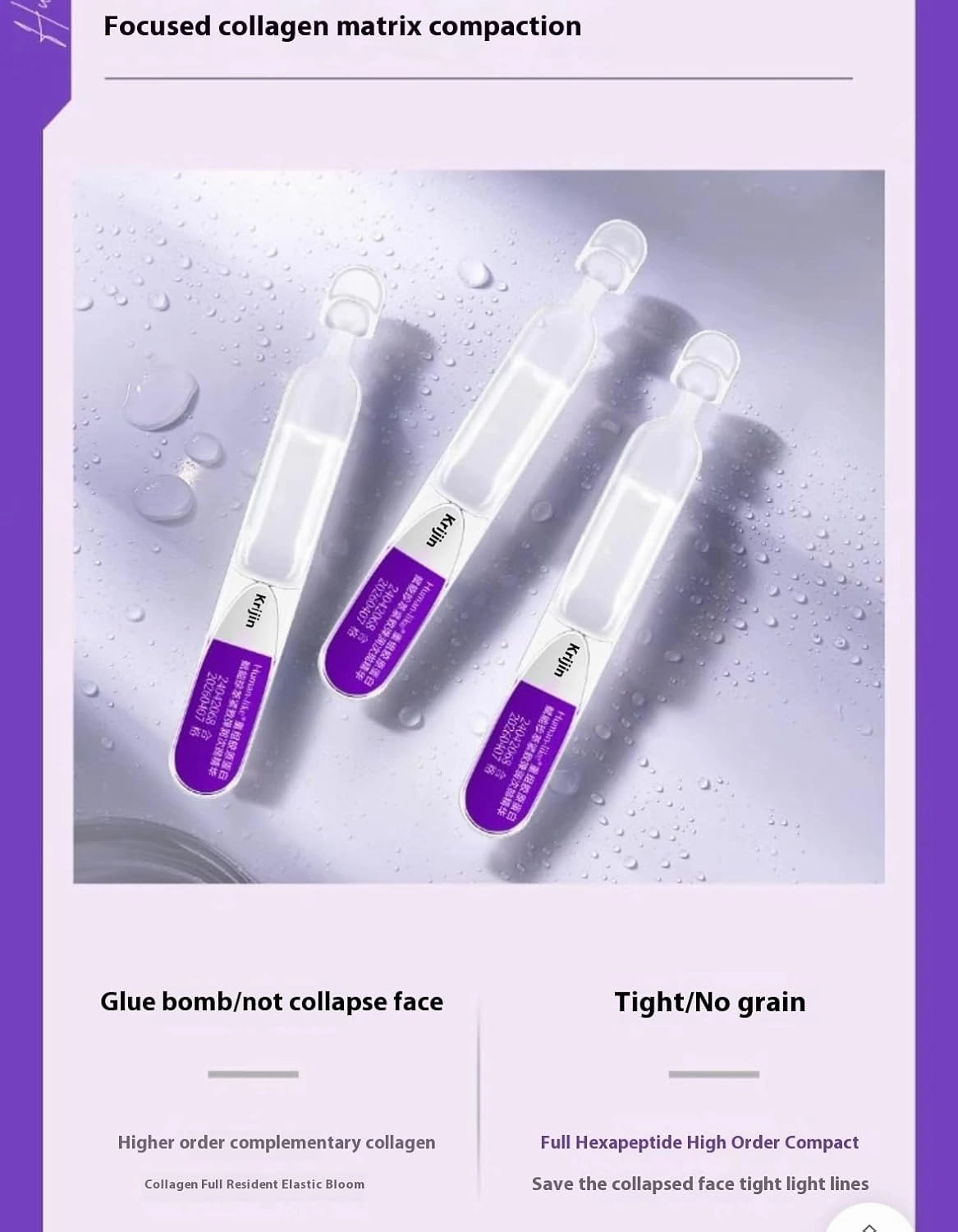 Collagen Essence Ampoules, 15 Pcs x 1.2ml, Firming and Moisturizing Serum,Travel Kit