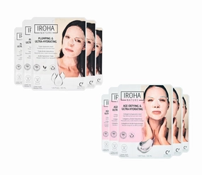 Collagen Face & Neck Sheet Mask (5 Masks)   Anti-Aging Face & Neck Mask (5 Masks) - Skin Care With Triple Hyaluronic Acid & Niacinamide, Anti-Wrinkles & Firming, Vegan, Korean - Total Bundle 10 pieces