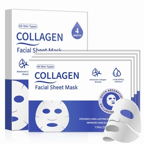 Collagen Face Mask Bio-Collagen Real Deep Overnight Mask for Women’s Skincare Deep Hydration & Pore Tightening Facial Mask Set