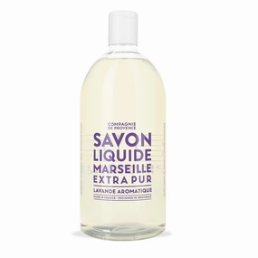 Compagnie de Provence Savon de Marseille Extra Pure Liquid Soap - Aromatic Lavender - 33.8 fl oz Plastic Bottle Refill