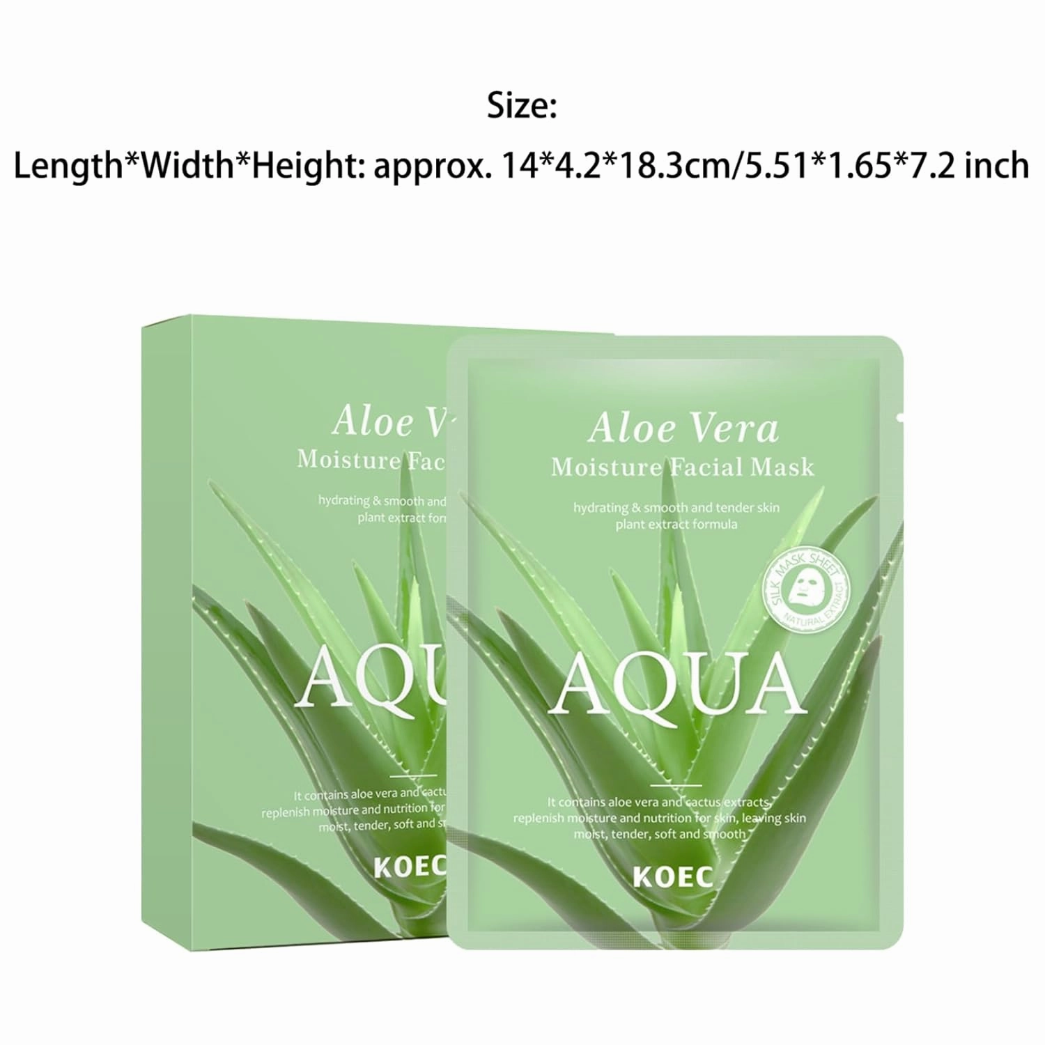 Cooling Aloe Vera Facial Mask Deep Hydration Overnight Gel Mask for Pore Minimizing Skin Firming Soothing Irritation Lightweight Breathable Formula Green One Size