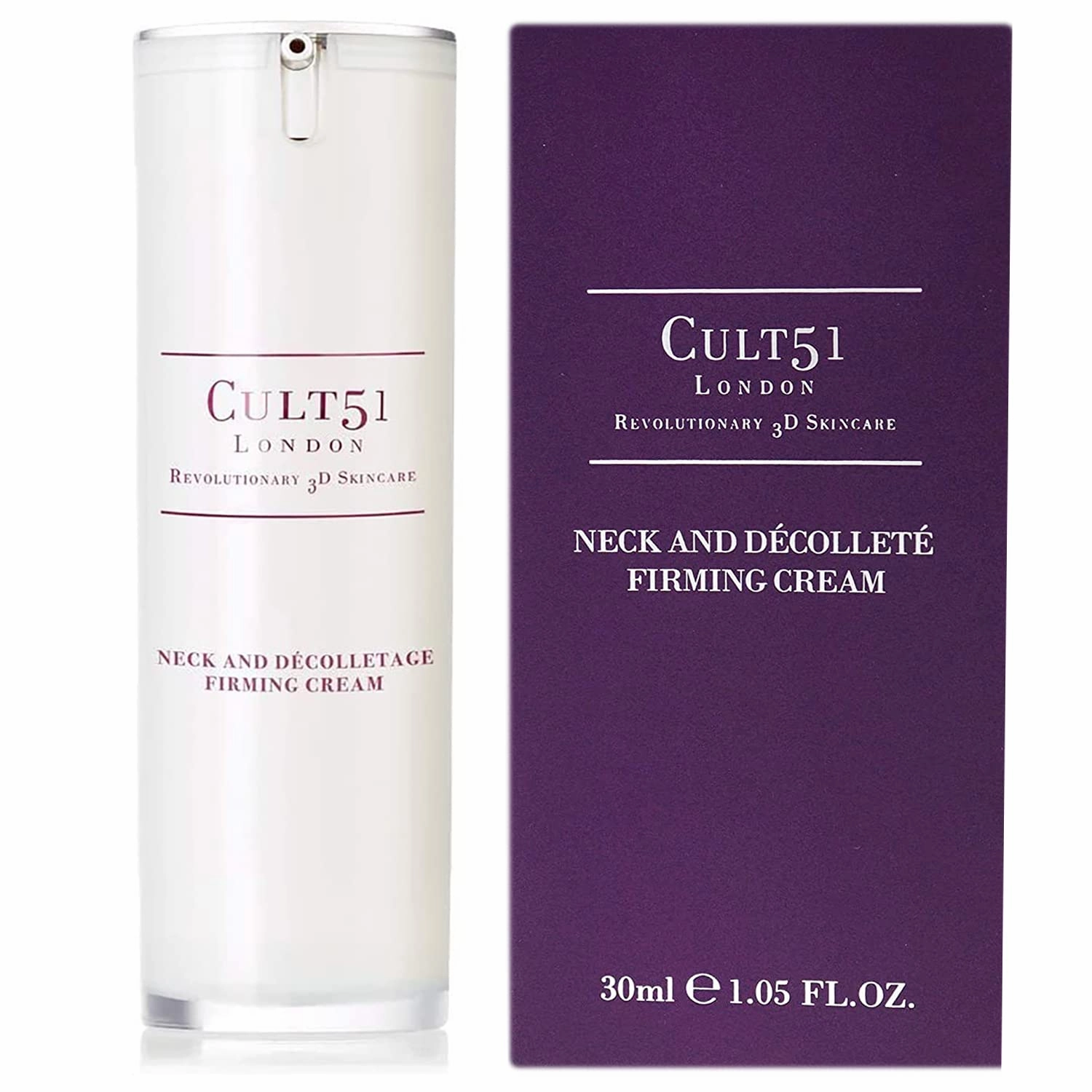 Cult51 Neck And Decollete Firming Cream - Intensely Hydrating Treatment - Prevents, Reduces Signs Of Aging And Sagging - Experience Glowing, Youthful Skin - Nourishing, Renewing Care - 1.05 Oz
