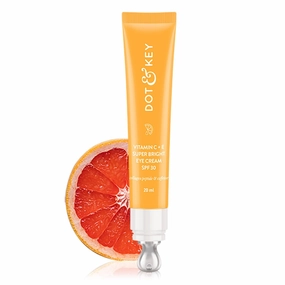 D.ot & Ke.y Vitamin C   E Super Bright Under Eye Cream | Fades Dark Circles & Pigmentation | Boosts Collages & Skin Firmness | For Glowing Even Toned Skin | 20ml