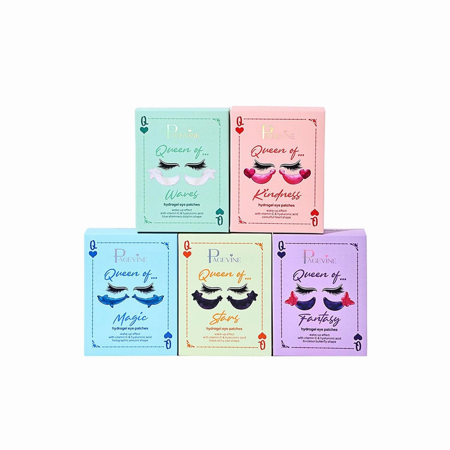 Dau Dau Hydrating & Firming Eye Patches - Reduces Dark Circles, Puffy Eyes, Undereye Bags, Wrinkles - Collagen Eye Mask - Vegan Cruelty-Free Self, Blue (12 Patches)